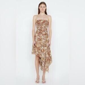 Bec + Bridge Dresses | JOCELYN STRAPLESS DRESS Cream Swirl -Sz:12 NWT
